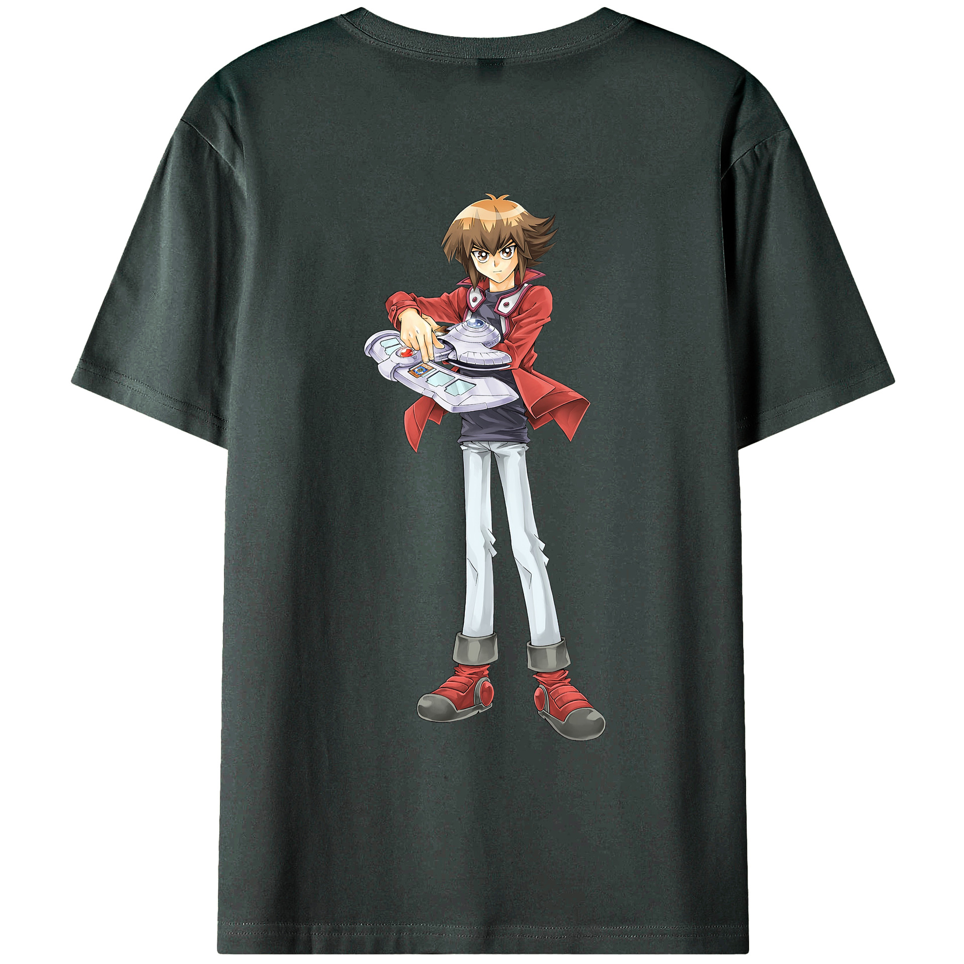 （画像用） 遊☆戯☆王 Yu-Gi-Oh! 綿100％ メンズ半袖Tシャツ（バックプリント） 通気性